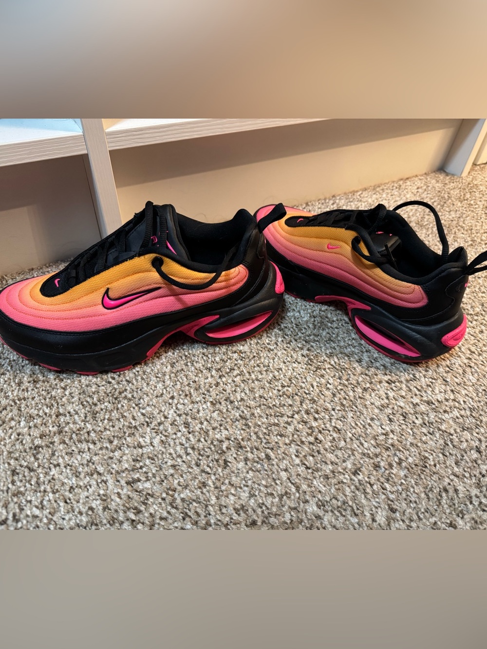 Nike Women's Pink, Orange & Black Gradient Sneakers